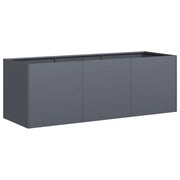 Fioriera | Cassetta per fiori | Vaso Antracite 120x40x40 cm Acciaio laminato a freddo