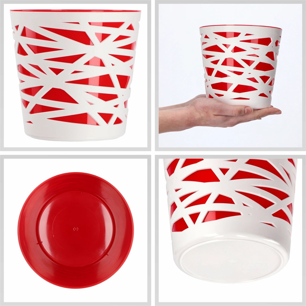 KADAX - Inserto in plastica per vaso di fiori e piante, 15 cm, rosso
