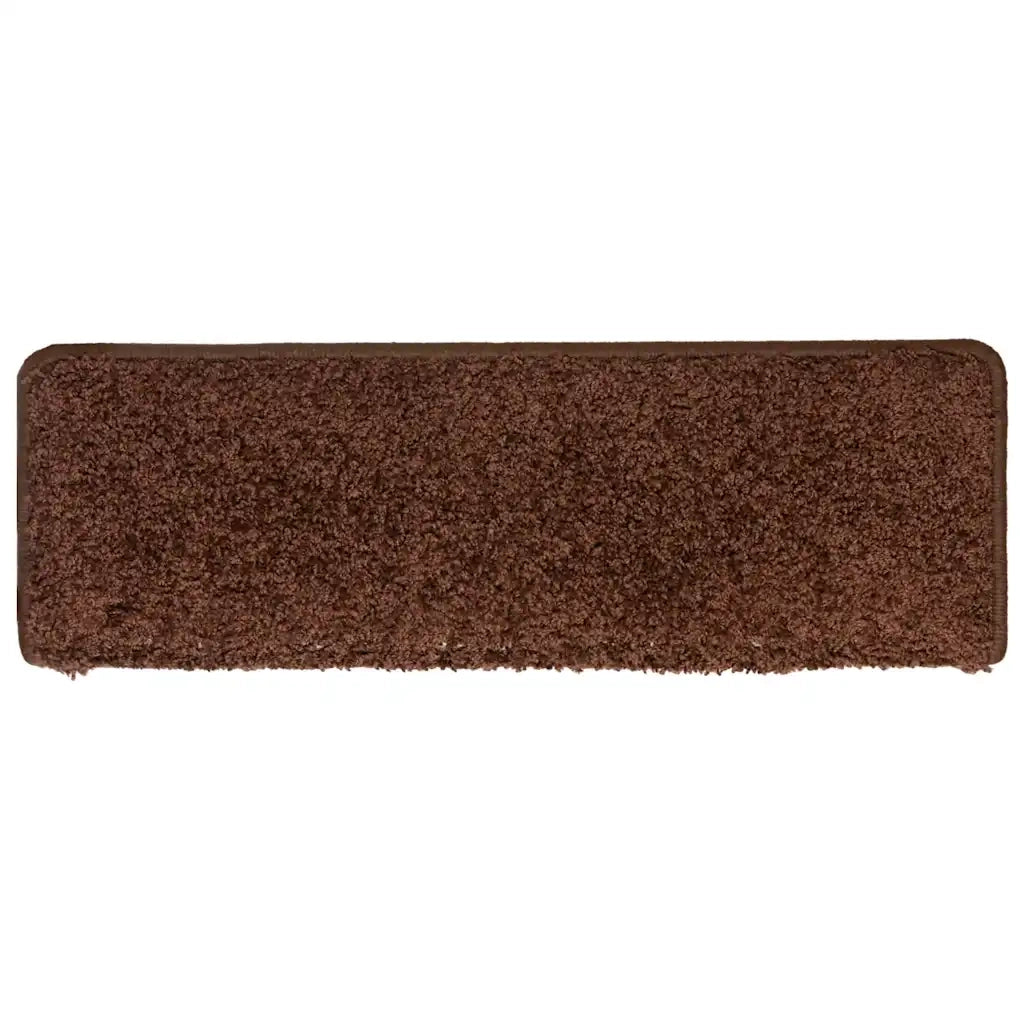 Tappetini per scale 30 pz 65x21x4 cm Marrone Bordo rettangolare 3365828