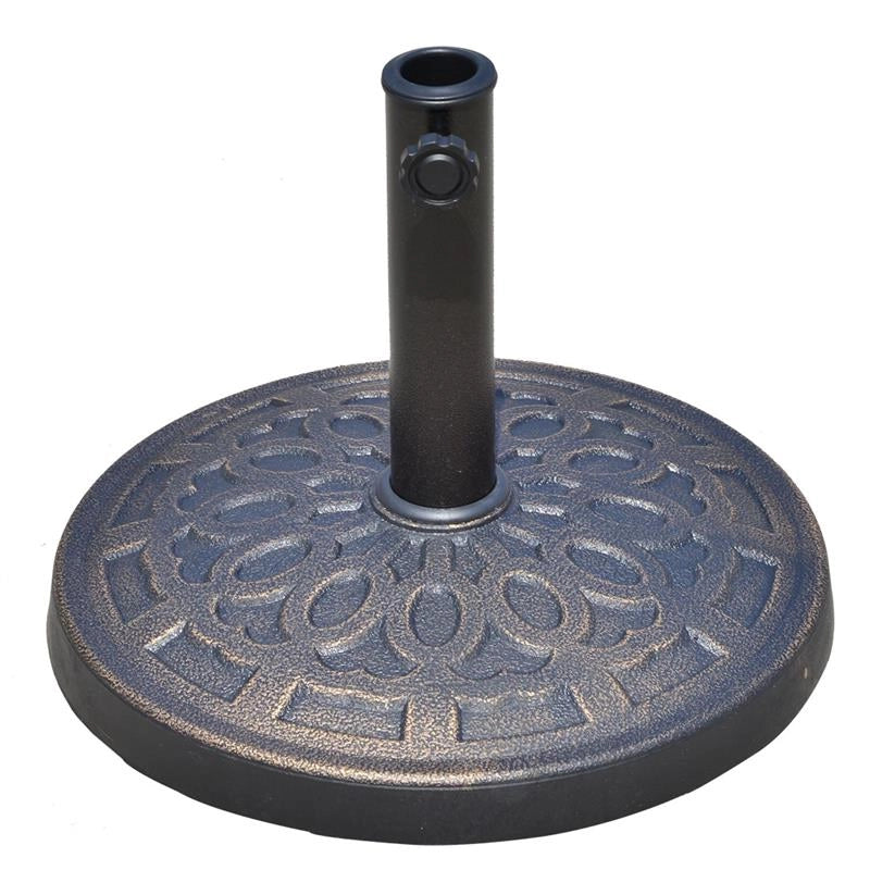 BASE PER OMBRELLONE ROTONDA IN RESINA 44 X 33 CM COLORE MARRONE