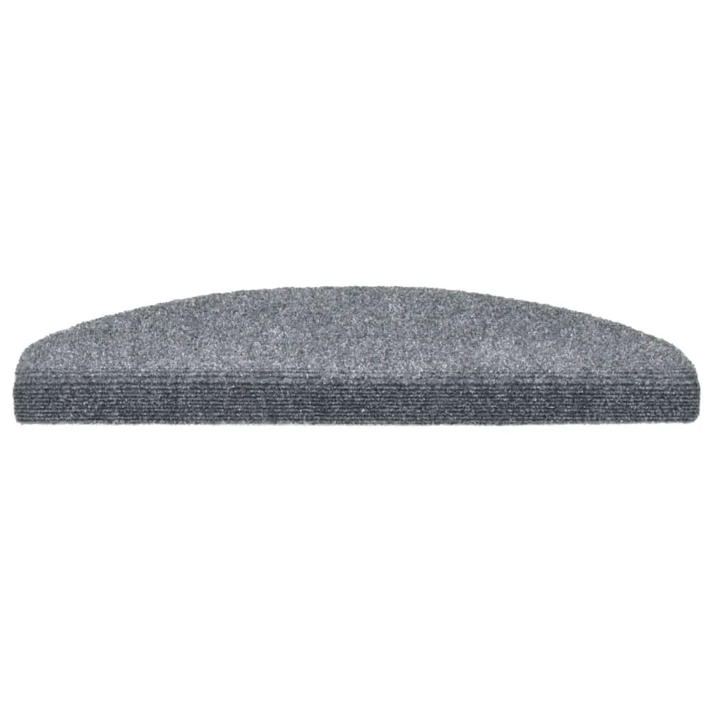Tappetini per scale autoadesivi 15 pz 65x21x4 cm Grigio chiaro Semicircolari Grandi 132699