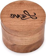 URN Decorativa in Legno di Acacia a Forma Rotonda con Incisione di Amore - Urne Crematorie per Ceneri Umane - Per Uomini Donne e Bambini - 889 cm x 889 cm x 635 cm
