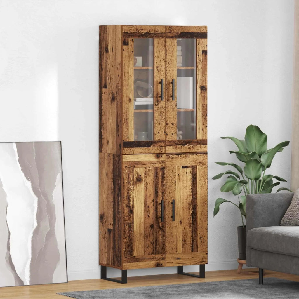 Credenza 2 pcs Legno vecchio Legno multistrato