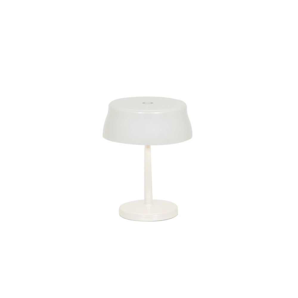 Zafferano Sister Light Mini Wi-fi Lampada a led smart da tavolo Bianco Perlato ricaricabile e dimmerabile