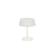 Zafferano Sister Light Mini Wi-fi Lampada a led smart da tavolo Bianco Perlato ricaricabile e dimmerabile
