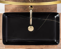 Lavabo Da Appoggio Denis Black Stone Matt