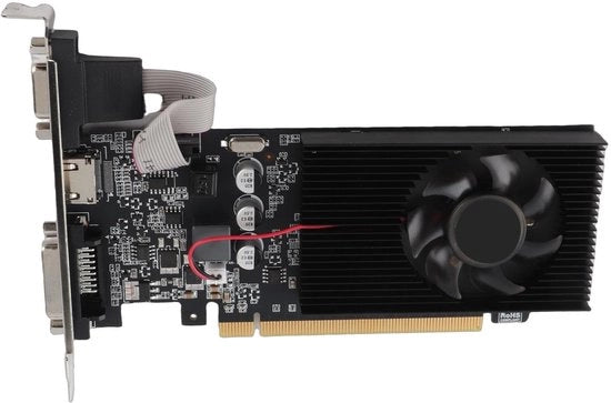 scheda grafica 1G DDR3 - PCI Express 2.0 - risoluzione 2560 x 1600 - frequenza del processore 1000 MHz - interfaccia DVI/VGA - consumo di corrente 60W - scheda video