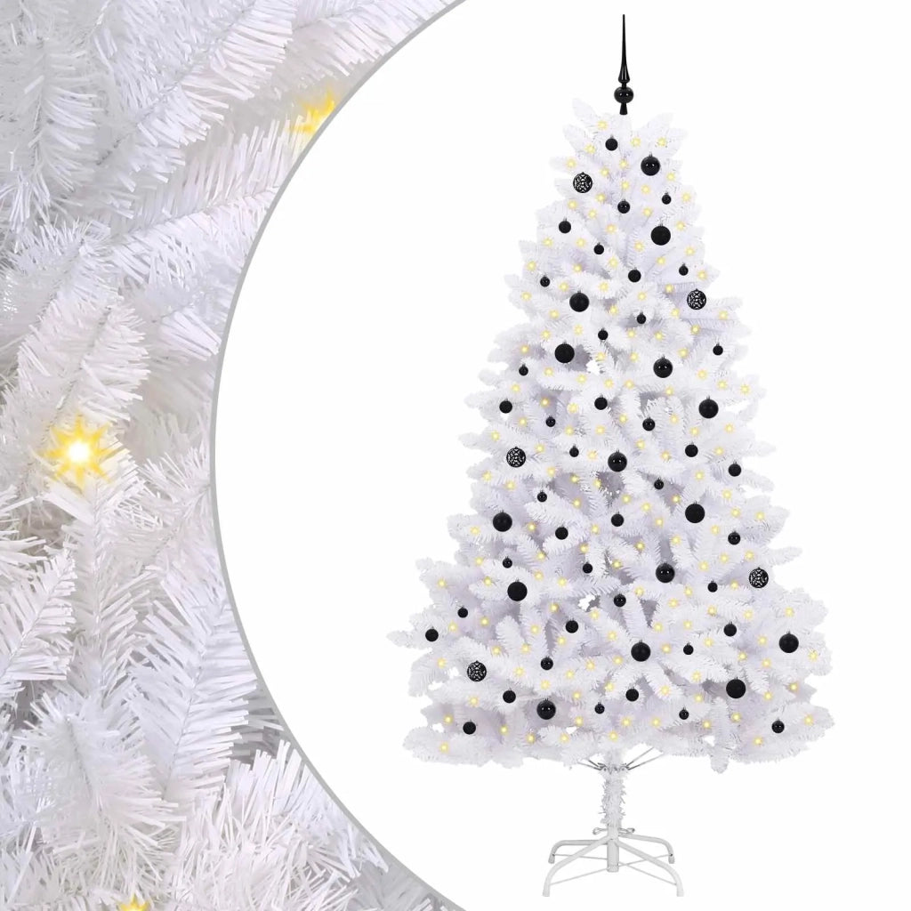 Albero di Natale Artificiale con Rami Pieghevoli Bianco 240 cm 3426613