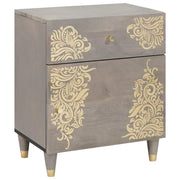 Comodino con porta con cassetto Grigio 50 x 33 x 60 cm 4018780