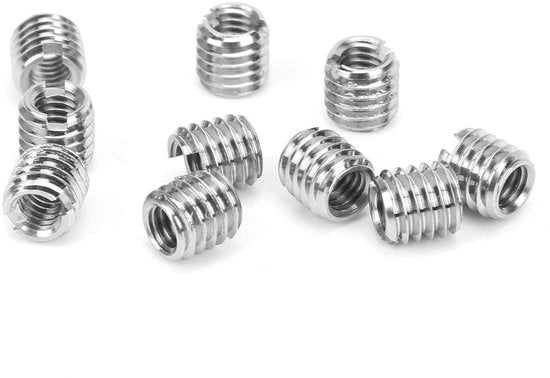 Inserti a filo M6/M4 - 10 pezzi - Acciaio inossidabile - Riparazione filo - Adattatore riduttore - Filo interno M4x0,7mm