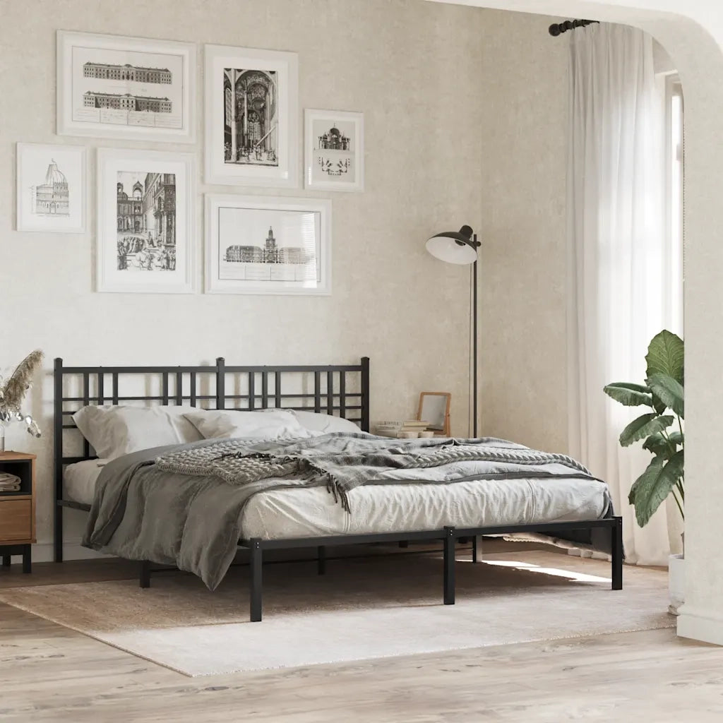 Testiera | Testata di Ricambio in Metallo Nero 160 cm