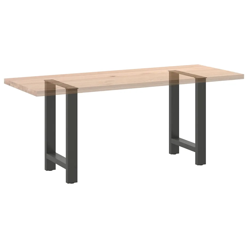Gambe per tavolo da pranzo antracite 2 pz 50x(72-73) cm in acciaio 4013302