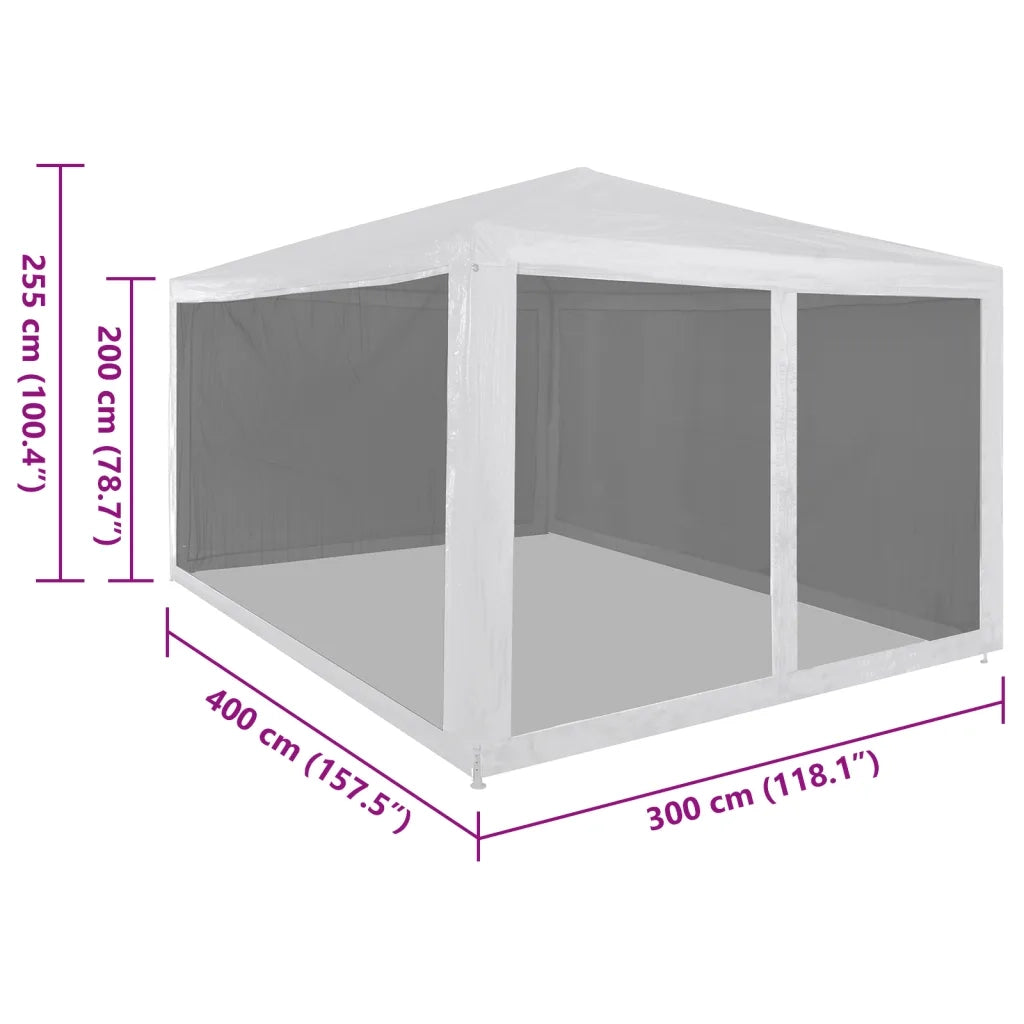 Tenda per Feste con 4 Pareti in Rete-Tenda da campeggio 4x3 m