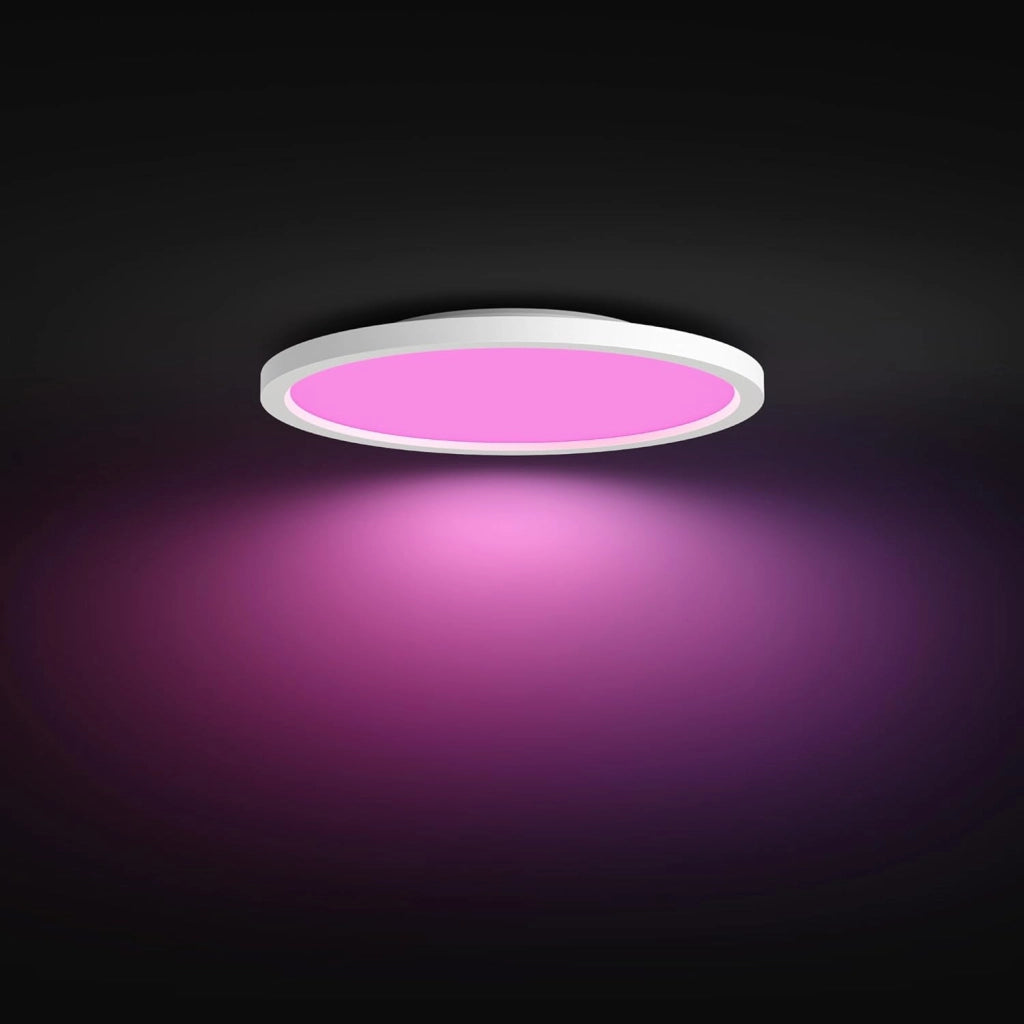 Philips Hue Devote Pannello Smart LED, White and Color Ambiance, Rotondo, diametro 43 cm, 23W, 2900 Lumen, Cornice bianca, Illuminazione degli spazi interni