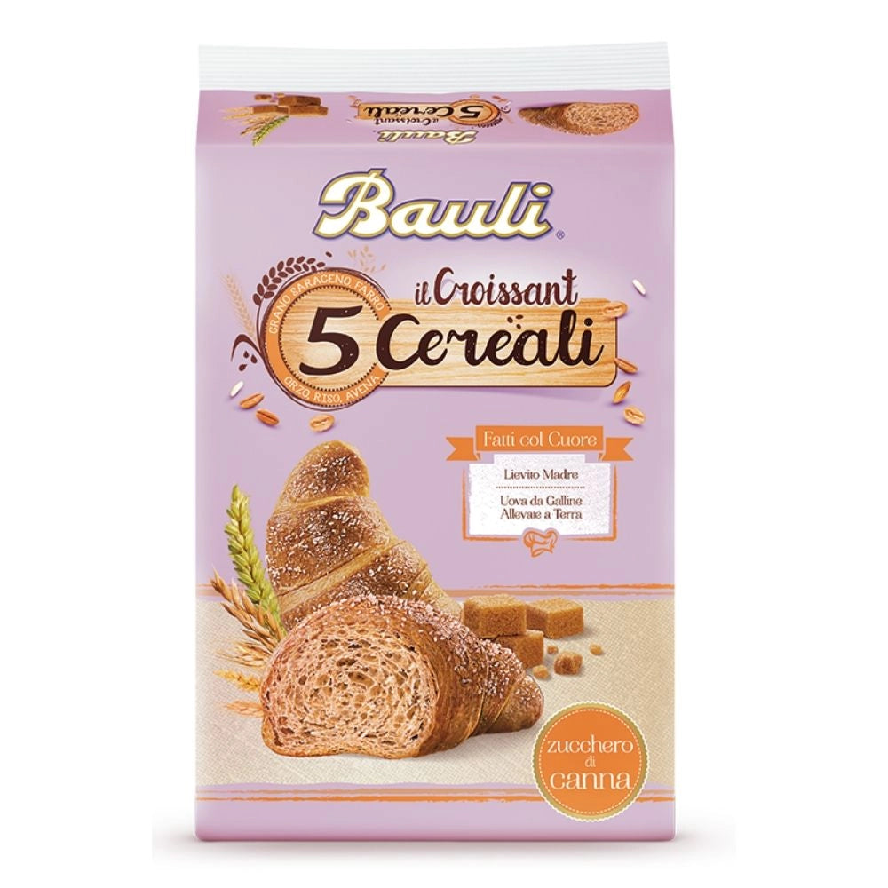 Bauli croissant ai 5 cerali con zucchero di canna in confezione da 6 croissant - 240 grammi totali