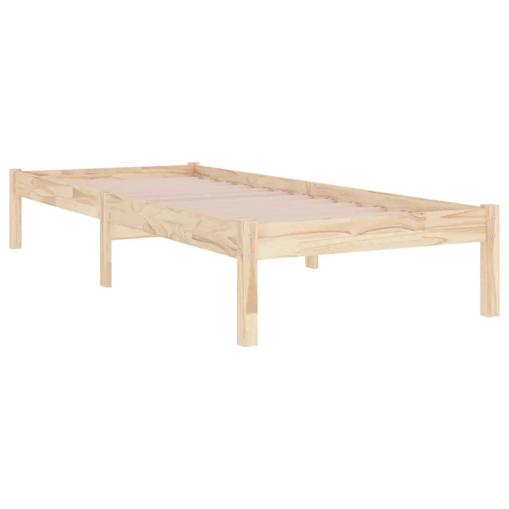 Giroletto-Struttura Letto in Legno Massello 90x190 cm Single 938319