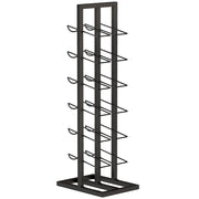Cantinetta Vini Portabottiglie da Terra 31x23x84,5 cm Capienza per 12 Bottiglie in Metallo Nero