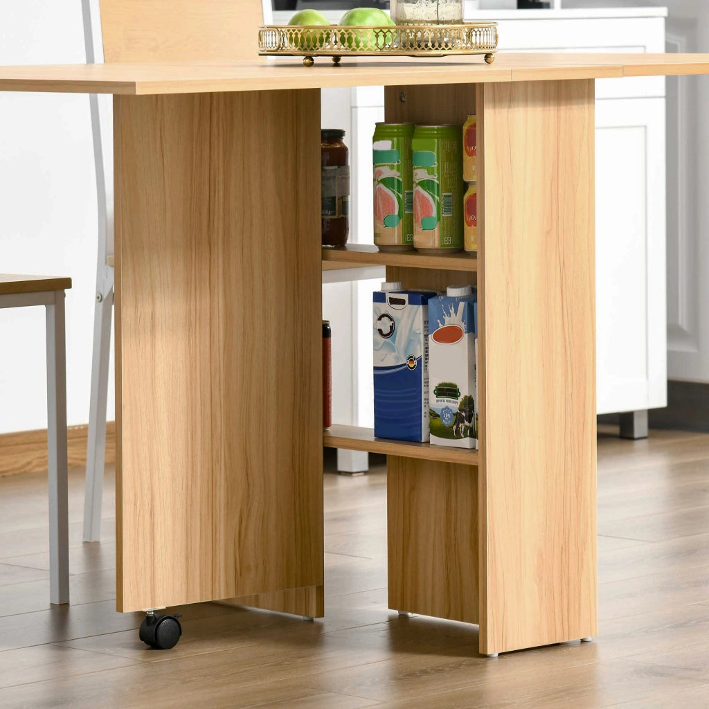 Tavolo Pieghevole con Ruote ¨C zephmum ¨C Legno 140x80x74cm