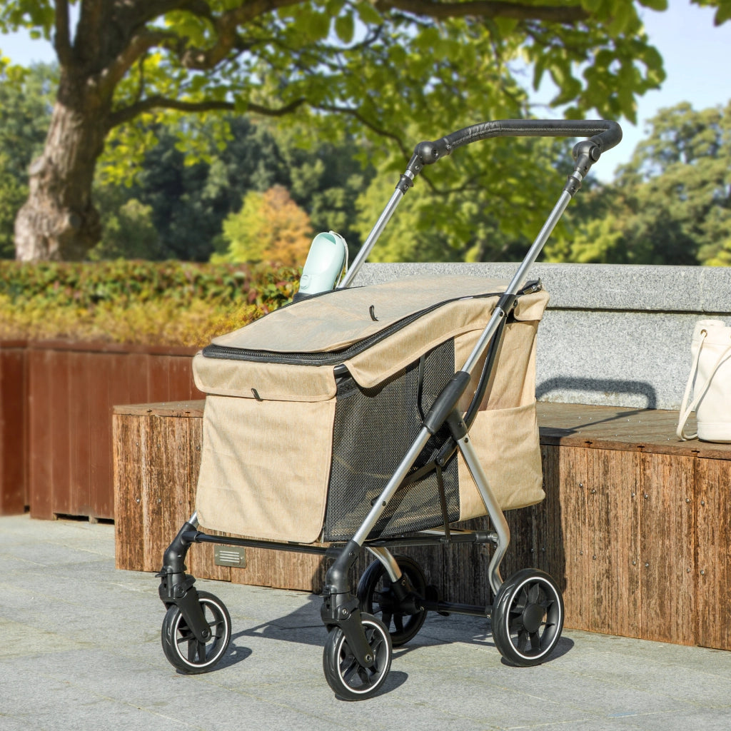Carrello Trasporto Cane Piccolo Folding ¨C Zephmum ¨C Khaki