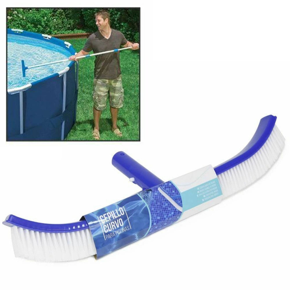 Trade Shop - Spazzola Curva Angolare Per Pulizia Angoli Fondo E Pareti Piscina Spazzolone 40 -