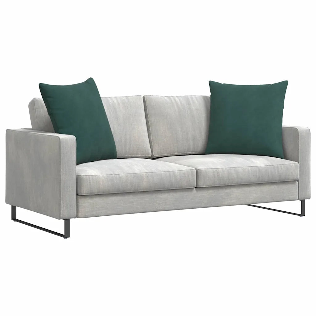 Cuscini da Divano 2 pz-Set di 2 Cuscini per Sofa Verde Scuro 60 x 60 cm Tessuto in Cords 797202