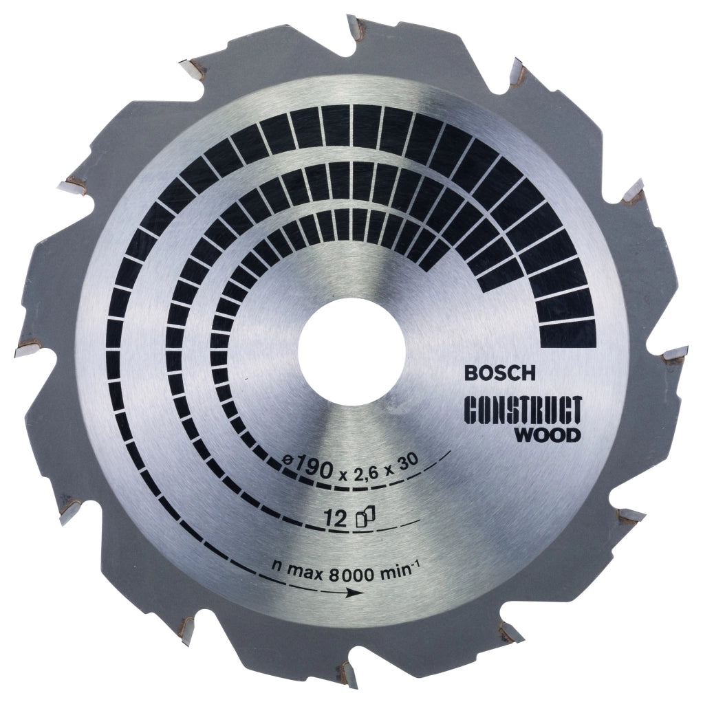 2608640633 - Lama per sega circolare Construct Wood 190 x 30 x 2,6 mm- 12