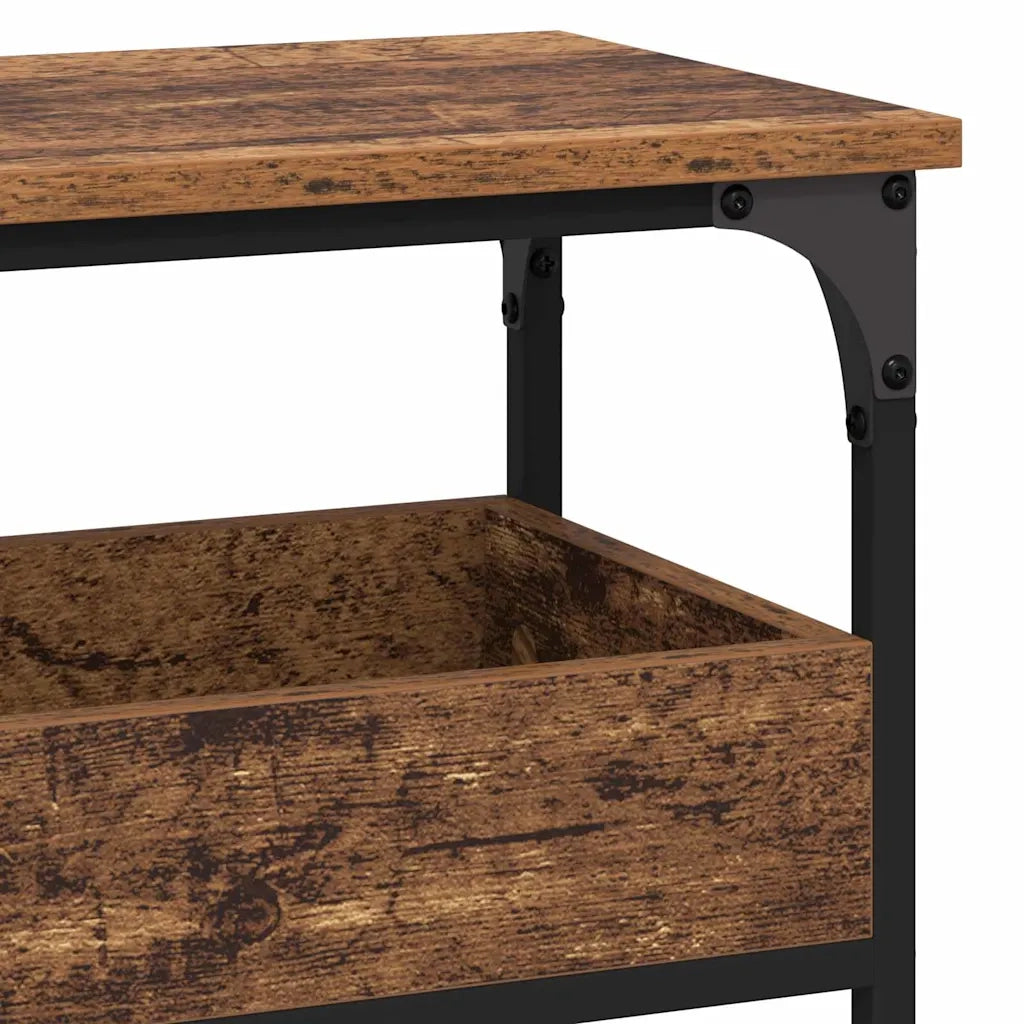 Tavolo consolle con lo scaffale Legno vecchio 100 x 29 x 75 cm 883522