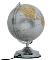 Mappamondo Silver New ConLuce Cm Ø 25X38