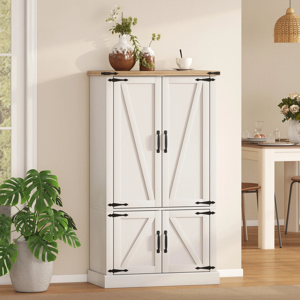 Armadio da cucina ¨C zephmum ¨C bianco 76.3x40x136 cm