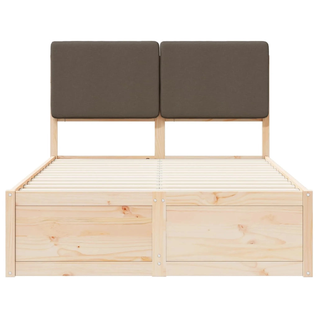 Letto con Testiera Rivestita Talpa 120 x 190 cm Pino massello
