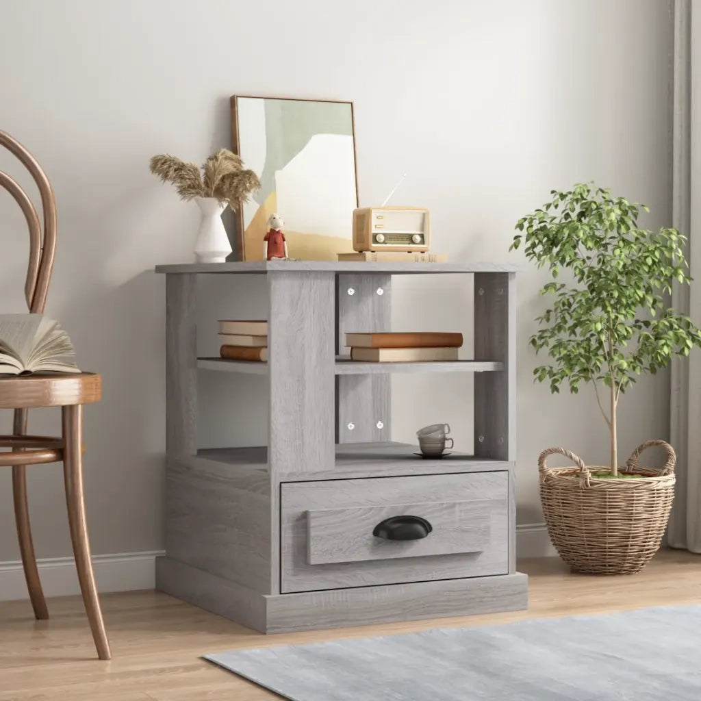 Tavolino | Tavolo laterale Grigio Sonoma 50x50x60 cm in Legno Multistrato