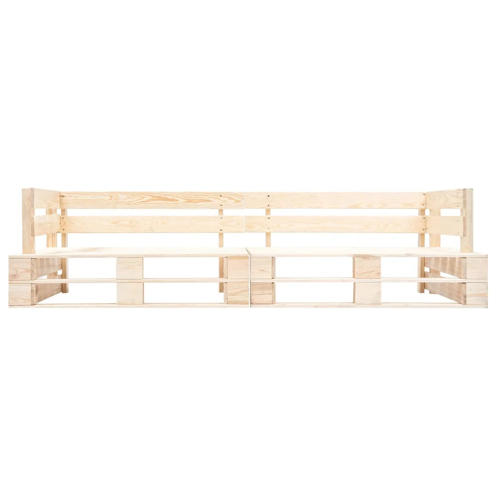 Divani da Giardino su Pallet 2 pz Cuscini Grigi in Legno Pino cod mxl 56561