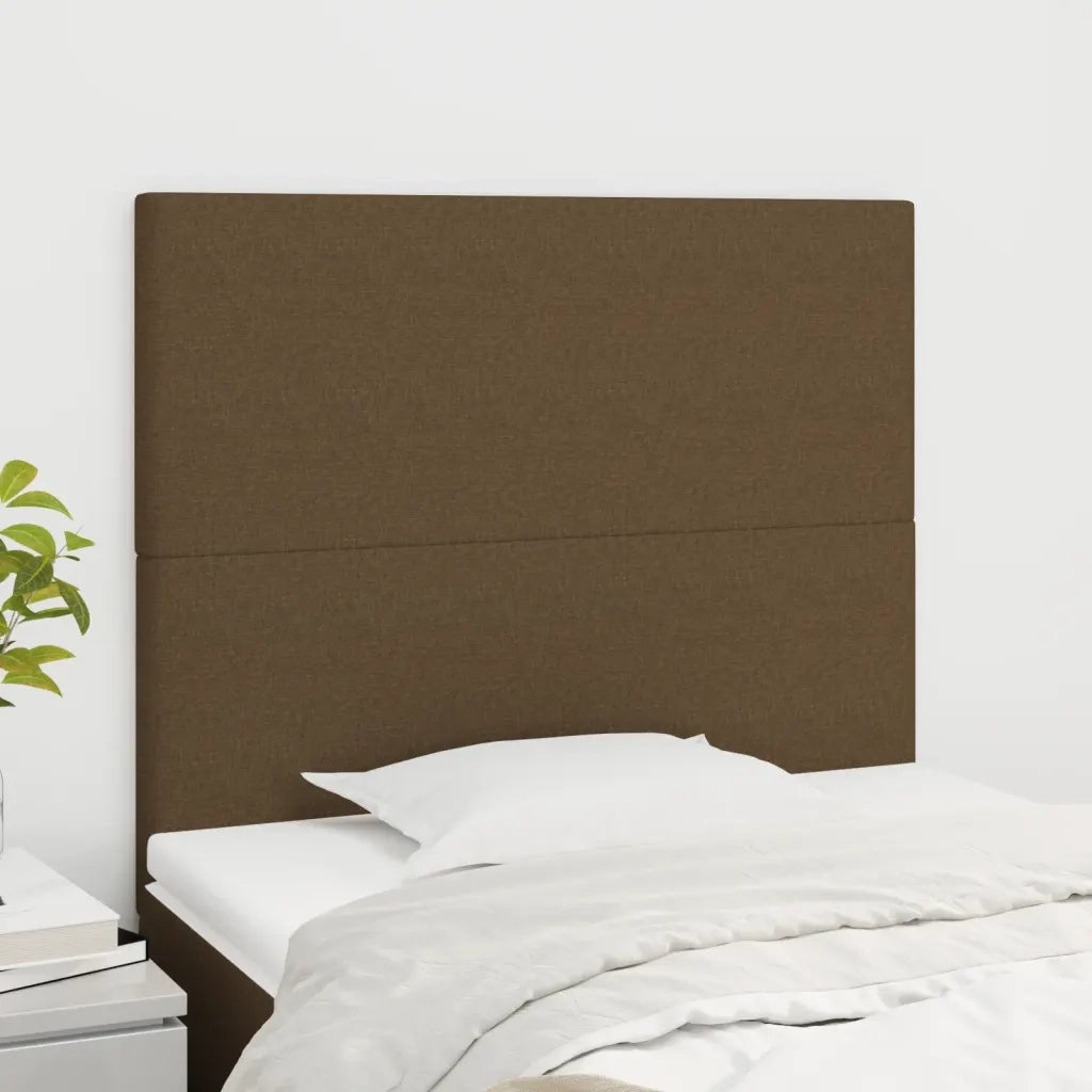 Testiera | Testata Marrone Scuro 100x5x118/128 cm Tessuto