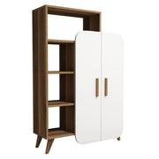 Libreria in legno "Form" 90 x 32 x 132 cm - Noce