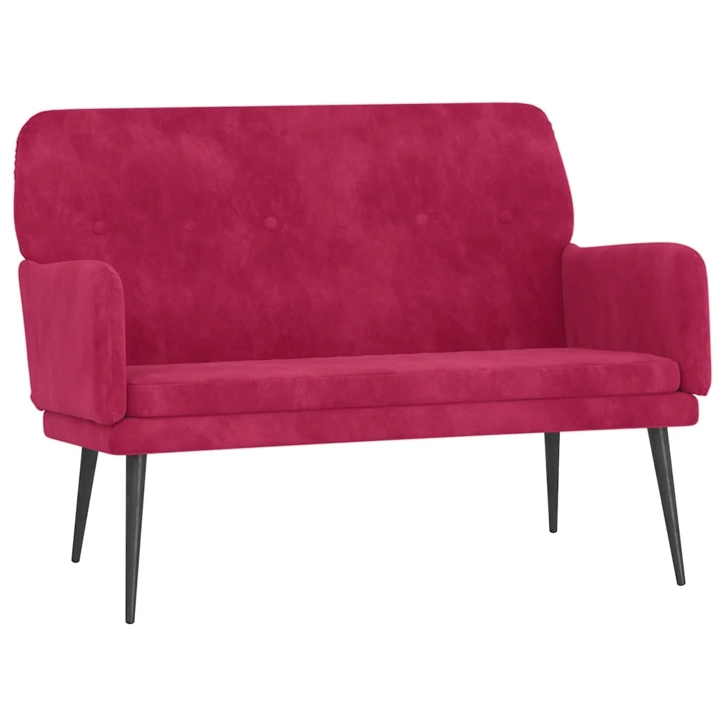 Panca Rosso Vino 108x79x79 cm in Velluto CFW8000678