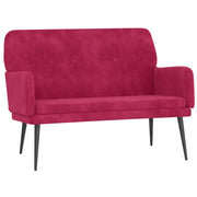 Panca Rosso Vino 108x79x79 cm in Velluto CFW8000678