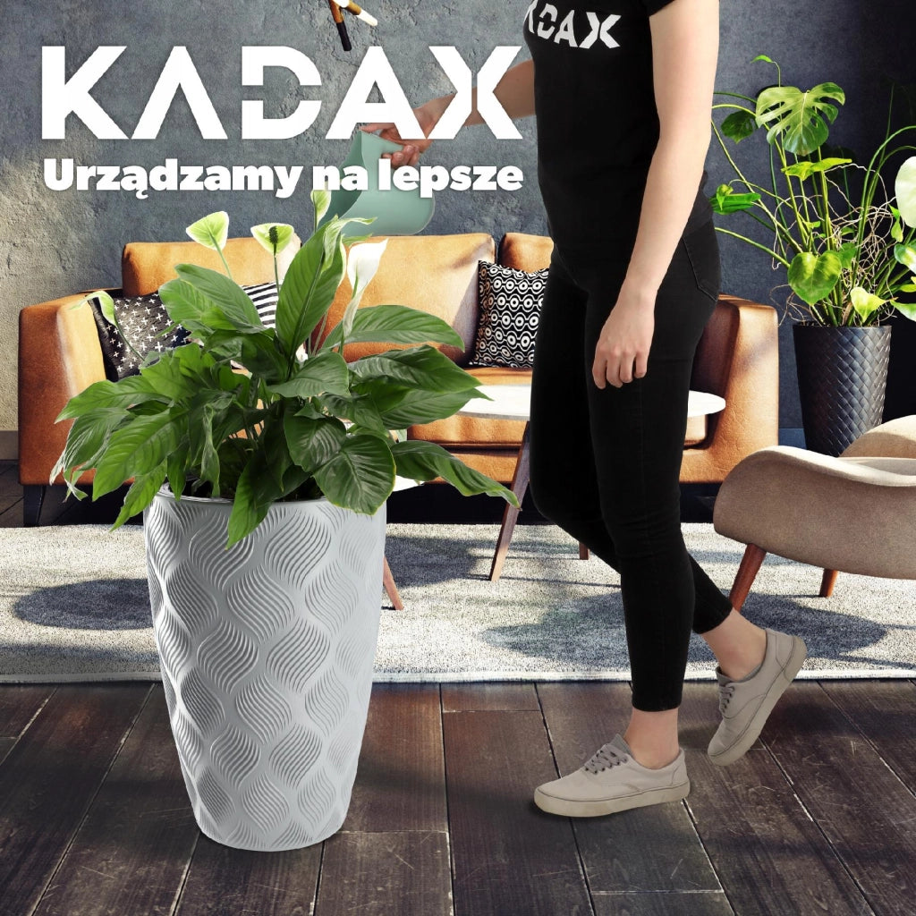 Vaso da fiori KADAX con inserto 58 cm, copertura per vaso da fiori in plastica alta