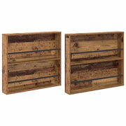 Scaffale per riviste 2 pz Legno vecchio 80 x 12 x 70 cm CFW4899766