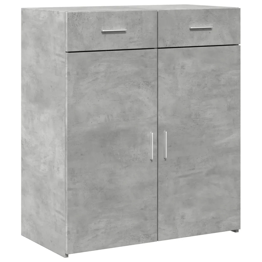 Credenza | Madia | Buffet da pranzo | Armadio da pranzo Grigio Cemento 80x42,5x93 cm in Legno Multistrato