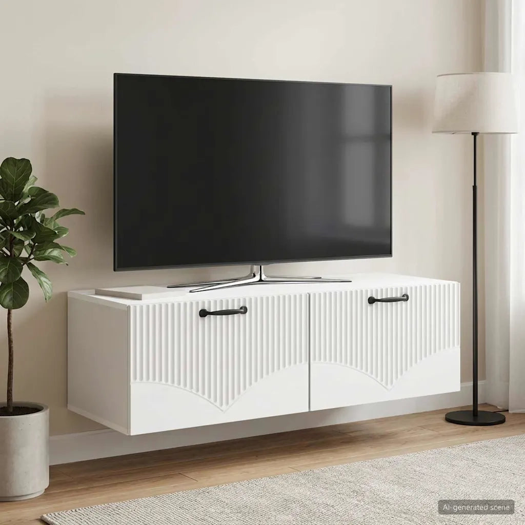 Mobile Porta TV da Muro Bianco 98 x 41 x 30 cm 899035