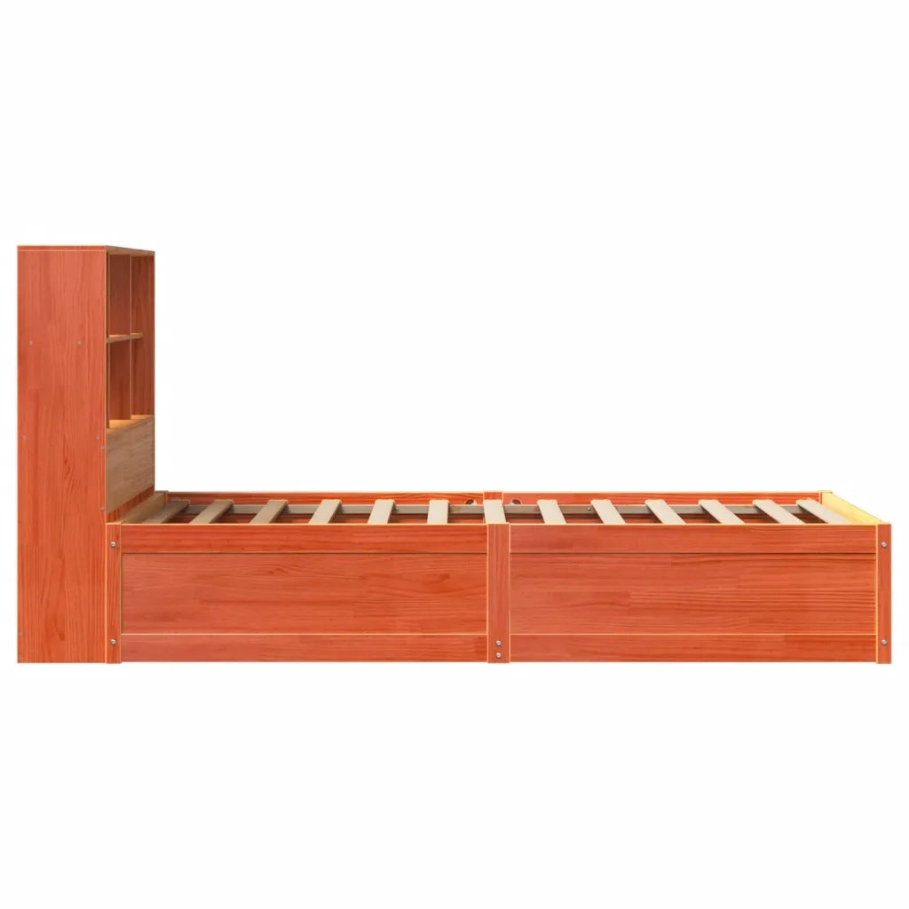 Letto senza Materasso Marrone Cera 75x190 cm in Legno di Pino