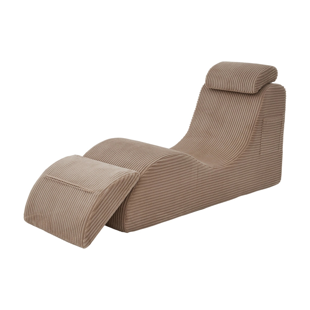 Poltrona Relax Ergonomica ¨C MINIMAL ¨C Tessuto Khaki con Tasca Laterale