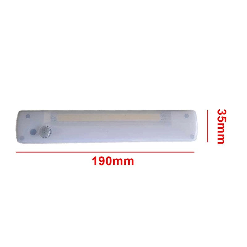 Lampada LED con Sensore a Movimento 2 Modalità Lampada Notturna con Luce Bianco Freddo 6500K 150lm 3W 190*35mm