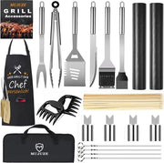 Set di Accessori per Barbecue - Attrezzatura Grill Professionale per Campeggio e Giardino