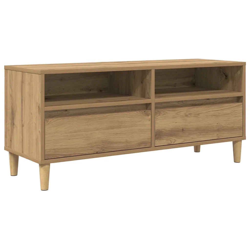 Mobile TV con cassetto-Credenza TV-Console TV Rovere artigianale 100 x 34,5 x 44,5 cm 938472