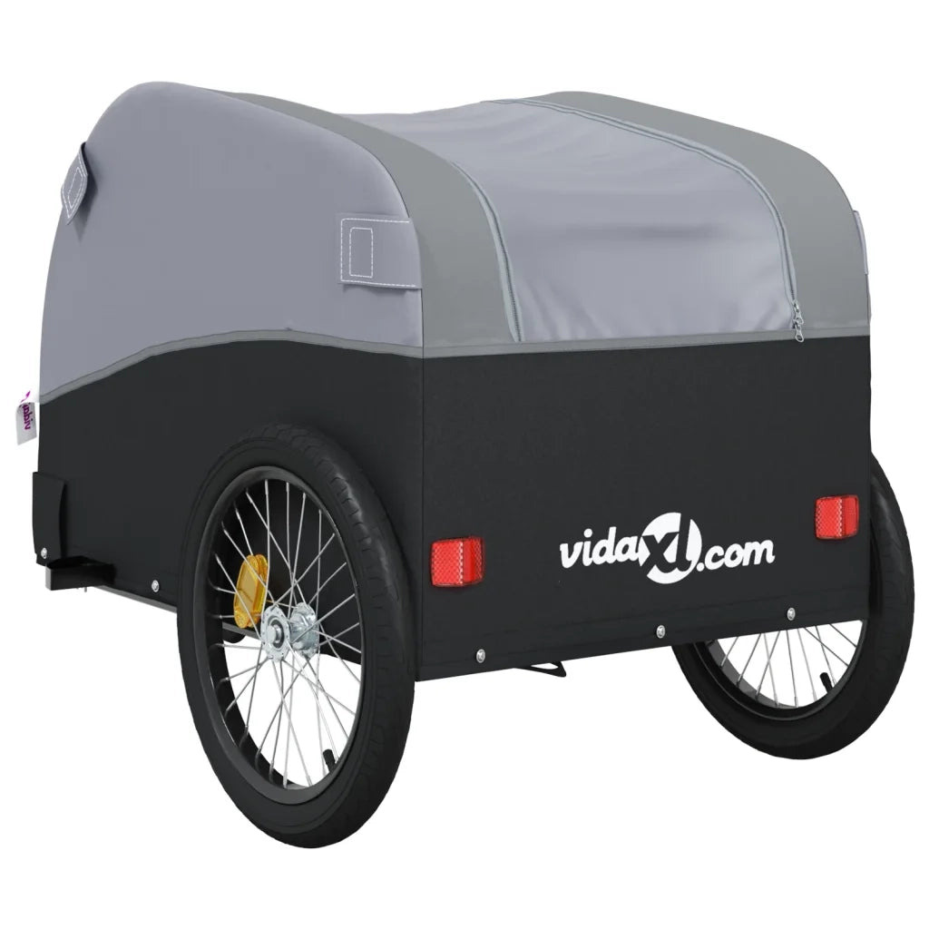 Rimorchio da Bici Nero e Grigio 45 kg in Ferro CFW2494692