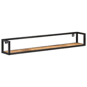 2 pz Mensole a Muro | Scaffale Parete | Ripiano a parete 120 cm in Legno di Mango Grezzo
