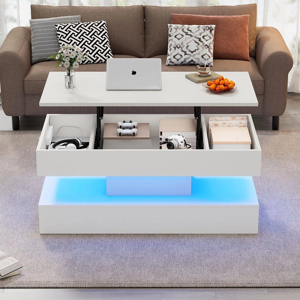 Tavolino-Xylo-100x50x42cm LED idraulico capacit?? 50kg