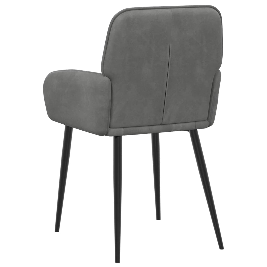 Sedie da pranzo 2 pz Velluto Grigio Scuro 56.5 x 50 x 85 cm 42034272