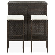 Set da Bar 3 pz in Polyrattan Marrone CFW7826665